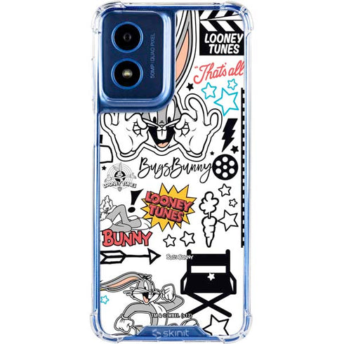Looney Tunes Bugs Bunny Patches Moto G 5G (2024) Clear Case